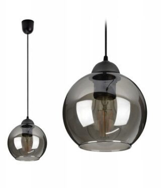 Szklana-Lampa-Wiszaca-Sufitowa-Zyrandol-KULA-LED-Zasilanie-sieciowe